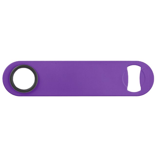 Solid Violet Bottle Opener Custom Text Bar Key Gif (Front (Horizontal))