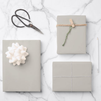 Solid Warm Grey Natural Sand Wrapping Paper Sheet