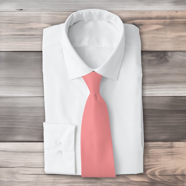 Solid  Watermelon colour plain pink Tie (Creator Uploaded)