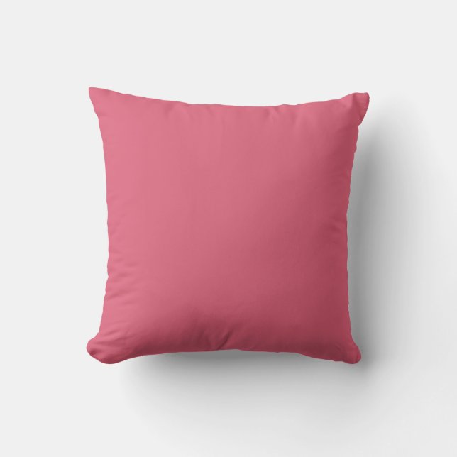 Solid Watermelon Pink Pop of Colour Throw Pillow (Front)