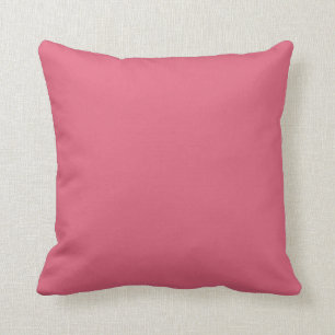 Solid Watermelon Pink Pop of Colour Throw Pillow