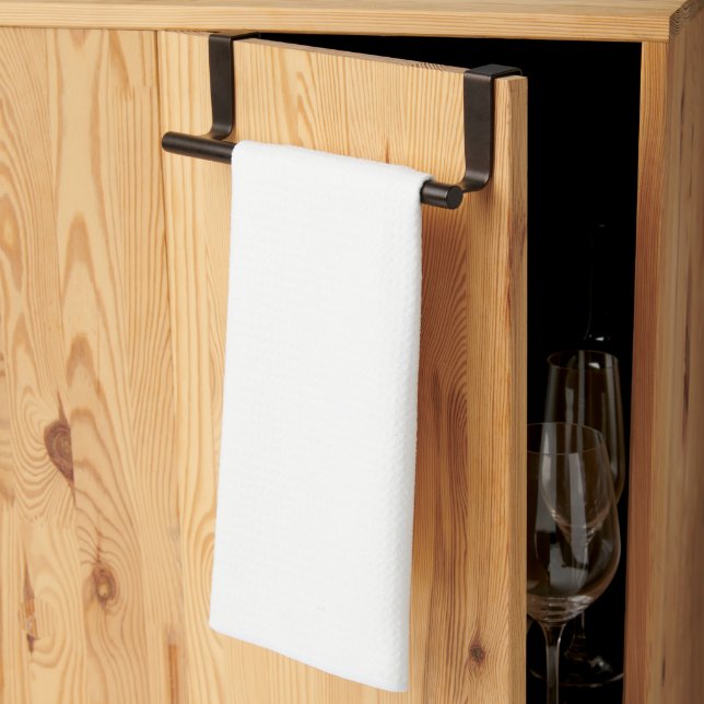 Solid White Create your own Basic Modern Kitchen Towel (Thirds Fold)