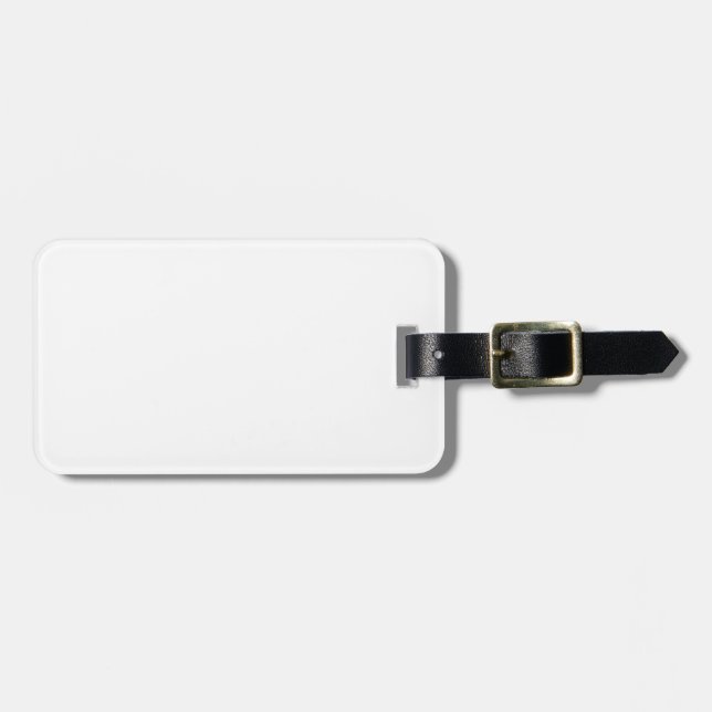 Solid White Luggage Tag (Front Horizontal)