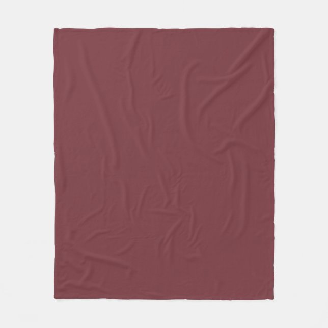 Solid Wine Red Colour Tone Fleece Blanket (Front)