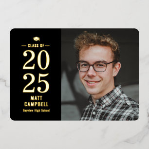 Solid Year Foil Graduation Invitation Foil Invitat