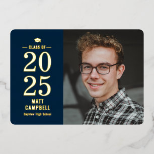 Solid Year Foil Graduation Invitation Foil Invitat