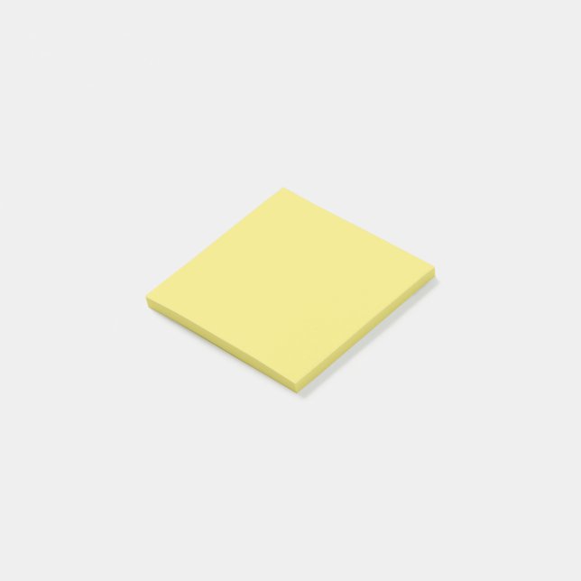 Solid Yellow Colour | Hex# F3E779 Post-it Notes (Angled)