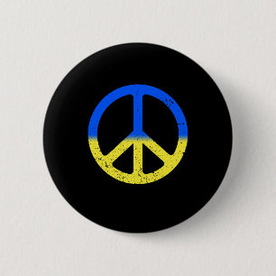 Solidarity And Peace For Ukraine As Peace 2 Inch Round Button