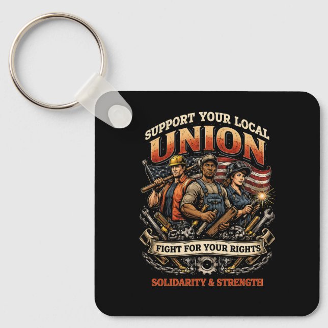 Solidarity and Strength Keychain (Front)