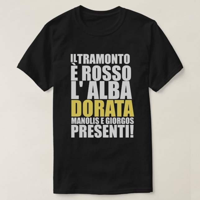 SOLIDARITY AT LAZIO'S TERRACE T-Shirt (Design Front)