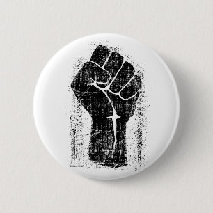 Solidarity Fist Grunge Distressed Style 2 Inch Round Button