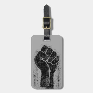 Solidarity Fist Grunge Distressed Style Luggage Tag