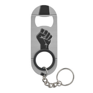Solidarity Fist in Carbon Fibre Decor Mini Bottle Opener