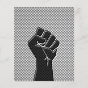 Solidarity Fist in Carbon Fibre Print Style Flyer
