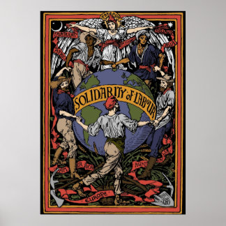 Solidarity of Labour In Colour  Walter Crane Socia Poster