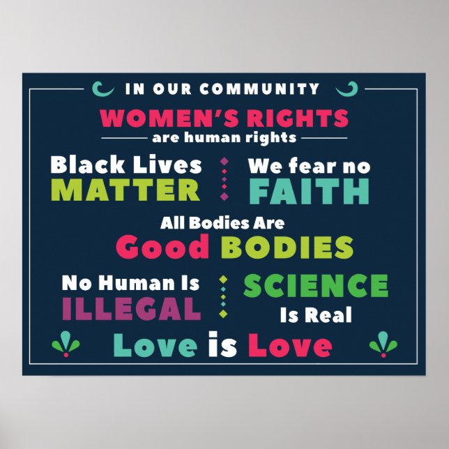 Solidarity Poster In Our Community (Front)