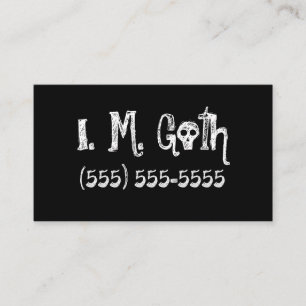 Solide Cartes de visite de goth noir