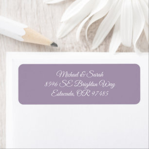 Solide Lavender Purple Adresse de retour