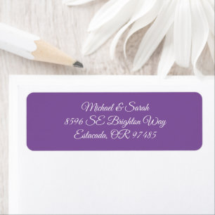 Solide Lilac Purple Adresse de retour