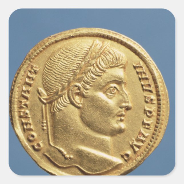 Solidus  of Constantine I Square Sticker (Front)