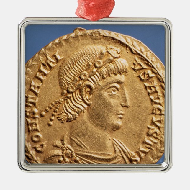 Solidus  of Constantinius II Metal Ornament (Front)