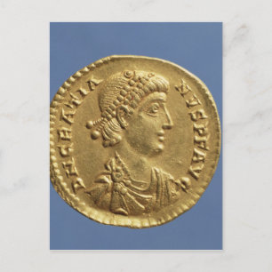 Solidus of Gratian draped Postcard