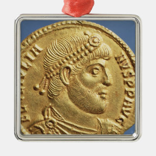 Solidus  of Julian the Apostate  draped Metal Ornament