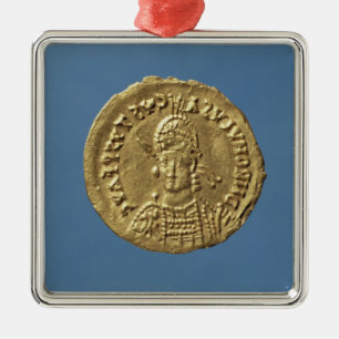 Solidus  of Romulus Augustulus Metal Ornament