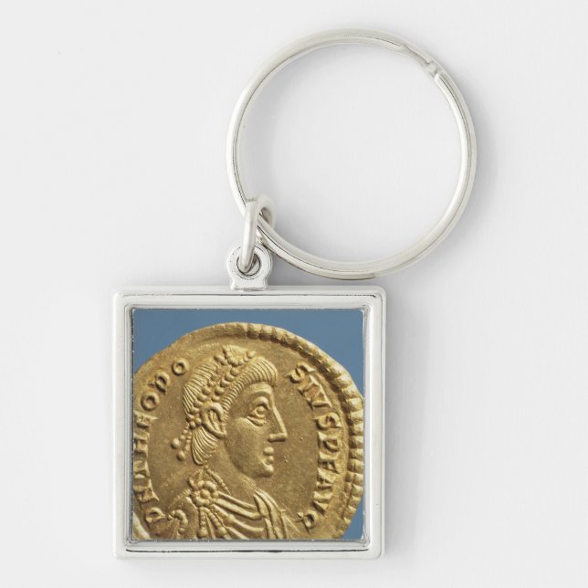 Solidus  of Theodosius I the Great  draped Keychain (Front)