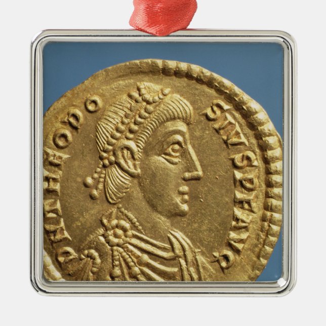Solidus  of Theodosius I the Great  draped Metal Ornament (Front)