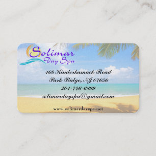 Solimar Day Spa Business Cards