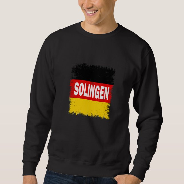 Solingen  Germany With German Flag Sweatshirt (Front)