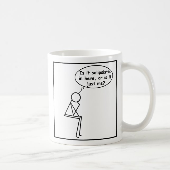 Solipsistic Stick Thinker Mug (Right)