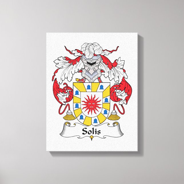 Solis Family Crest Canvas Print (Front)