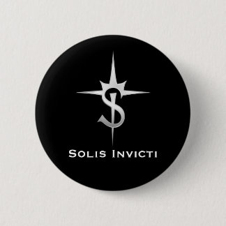 Solis Invicti Badge (Silver, with text) 2 Inch Round Button