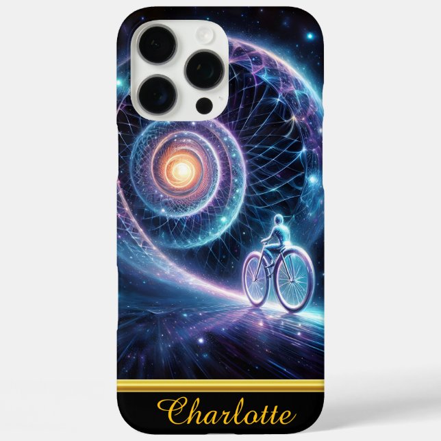 Solitary cyclist rides  Case-Mate iPhone case (Back)