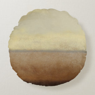Solitary Desert Landscape by Norman Wyatt Round Pillow