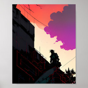 Solitary Figure Poster