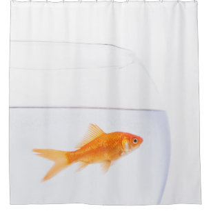Solitary Goldfish Shower Curtain