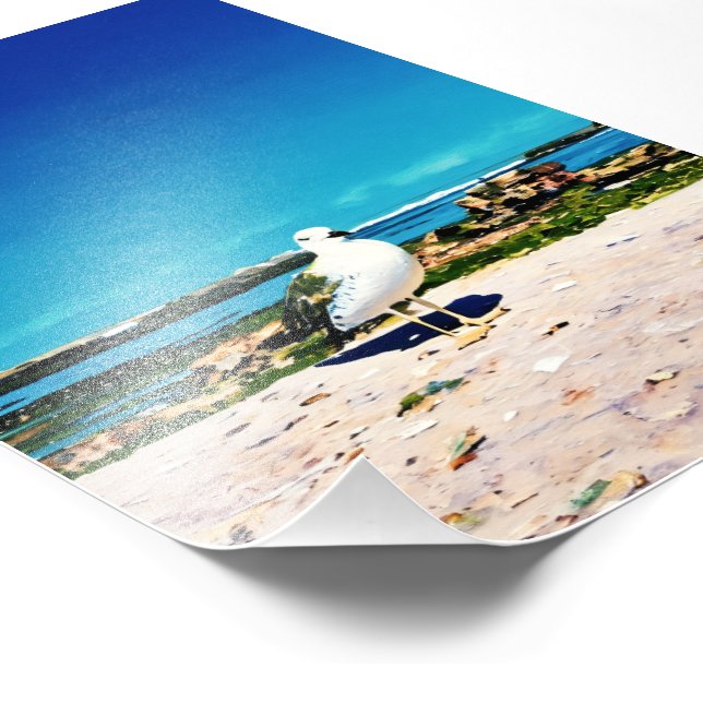 Solitary Gull Photo Print (Corner)