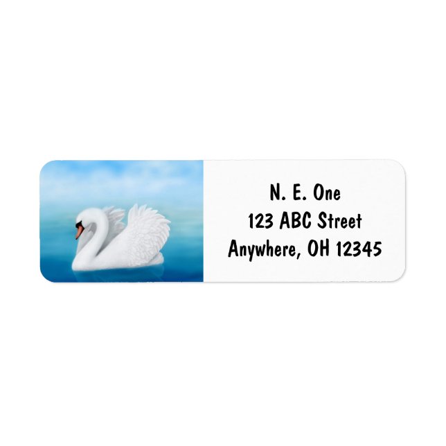 Solitary Mute Swan Label (Front)