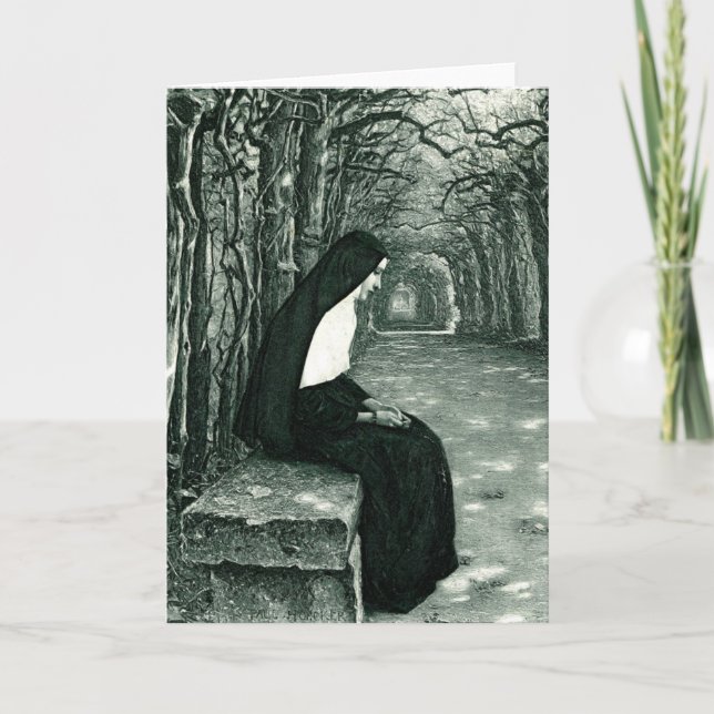 solitary nun card (Front)