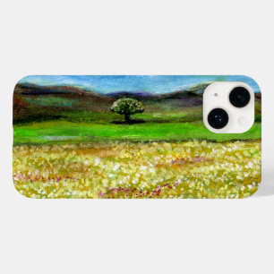 SOLITARY TREE IN THE YELLOW FLOWER FIELD,TUSCANY Case-Mate iPhone 14 CASE