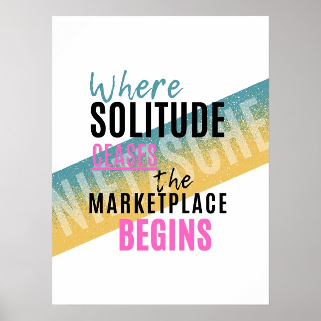 Solitude and crowds Introvert Nietzsche quote Poster (Front)