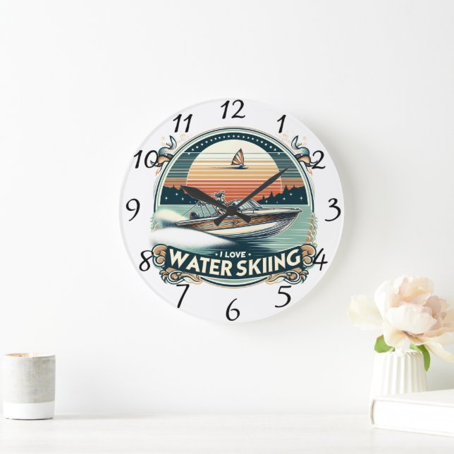 Solitude at Sea Large Clock (Home)