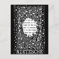 SOLITUDE black and white quote by Nietzsche