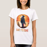 Solitude , Girl stand with a backup of sunset