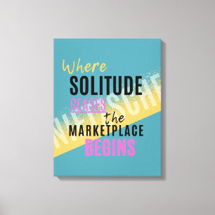 Solitude Introspection Introvert Nietzsche quote Canvas Print