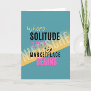 Solitude Introspection Introvert Nietzsche quote Card