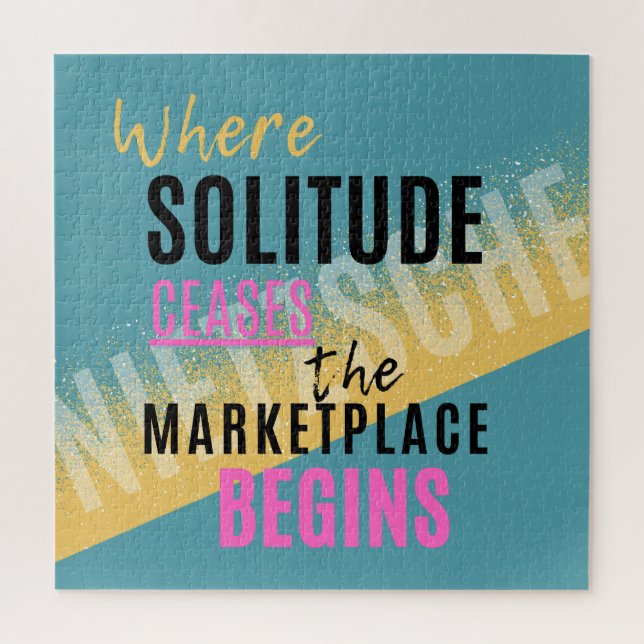 Solitude Introspection Introvert Nietzsche quote Jigsaw Puzzle (Vertical)